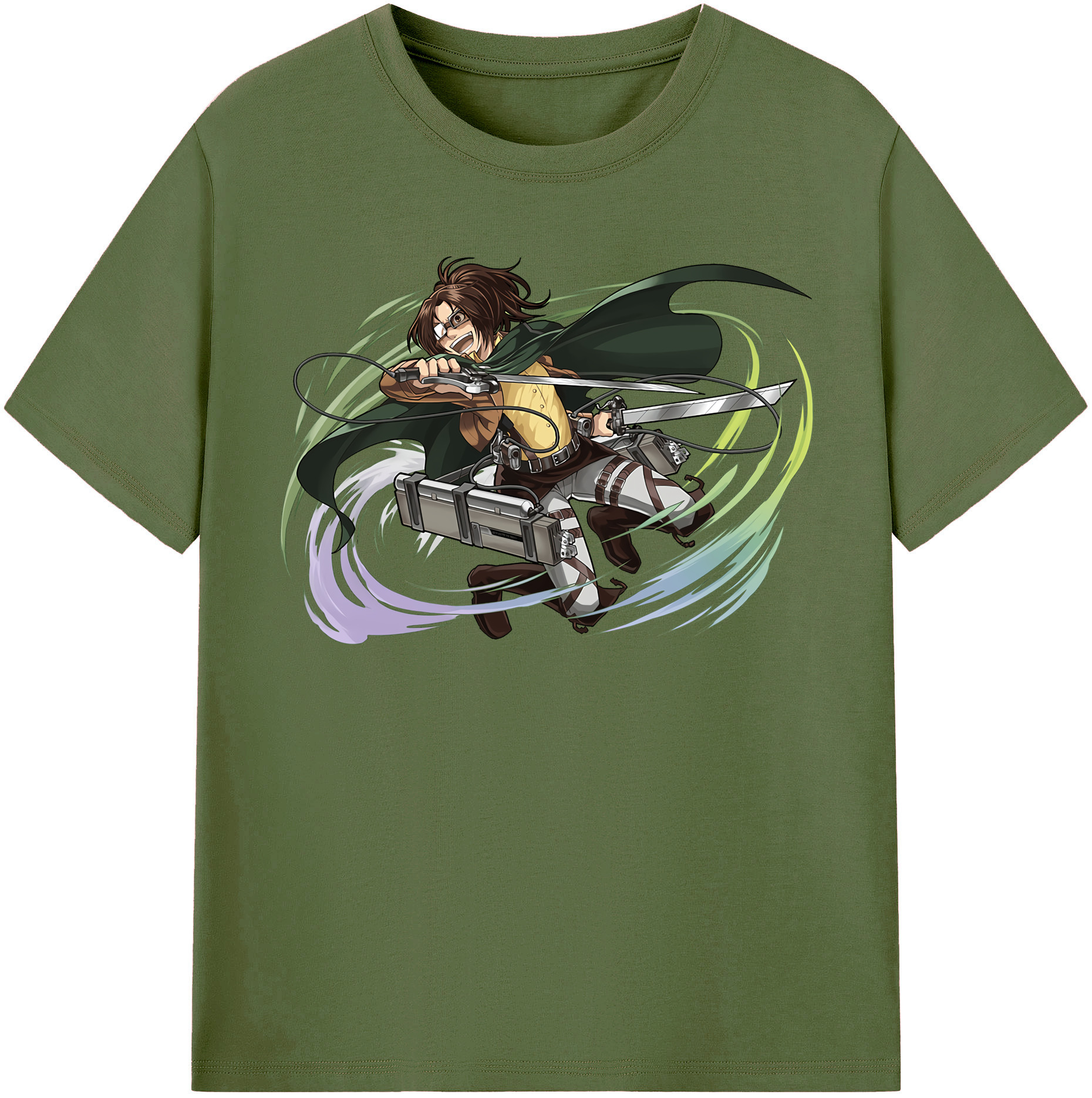 （画像用） 進撃の巨人 ハンジ·ゾエ Attack on Titan Hanji Zoe 綿100％半袖Tシャツ（フロントプリント）